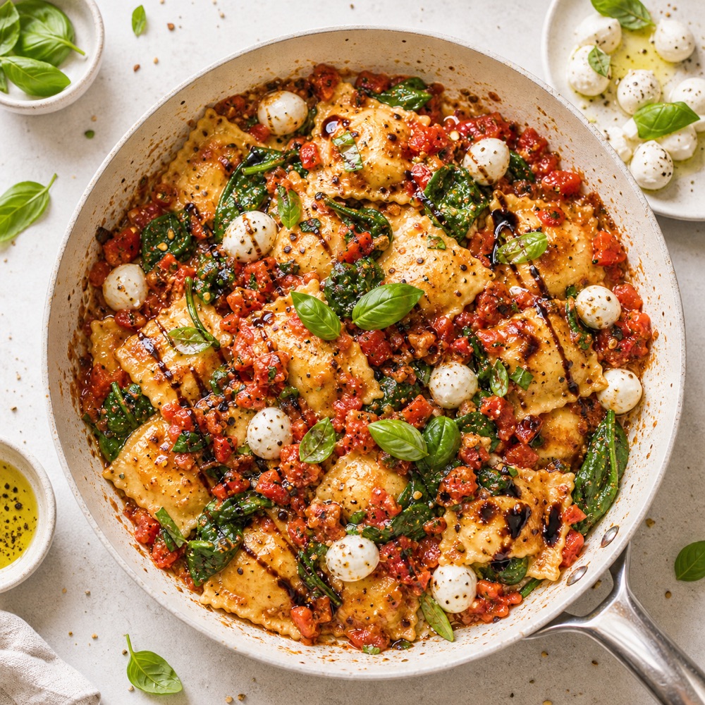 Bruschetta Ravioli Skillet